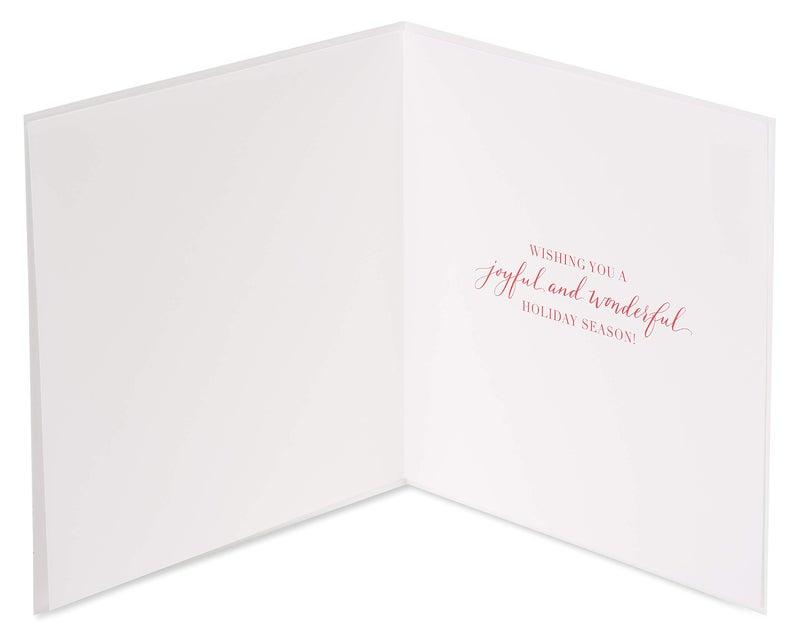 Papyrus Elegant Christmas Card with Red Poinsettia, Perfect for Anyone (Wonderful Holiday) - Image 2
